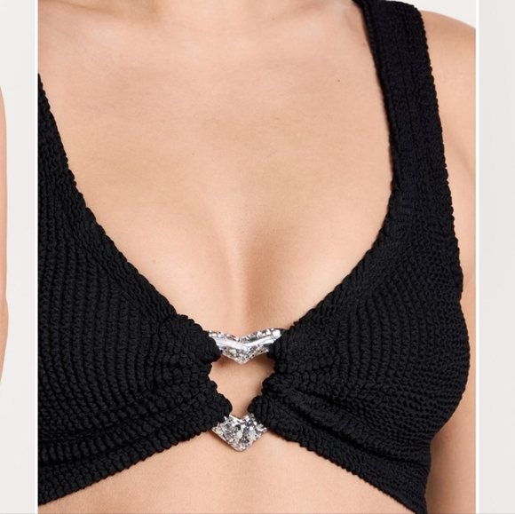 New Hunza G Jessica Navy Bikini 2 Piece Swimsuit Set NWT One Size - Picture 10 of 15